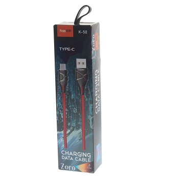 199 р. Кабель USB Type C 1м FAISON FAISON k-50 zero red  с доставкой в г. Керчь. Увеличить фотографию 2