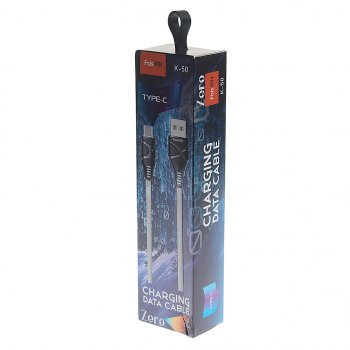 196 р. Кабель USB Type C 1м FAISON FAISON k-50 zero white  с доставкой в г. Керчь. Увеличить фотографию 2