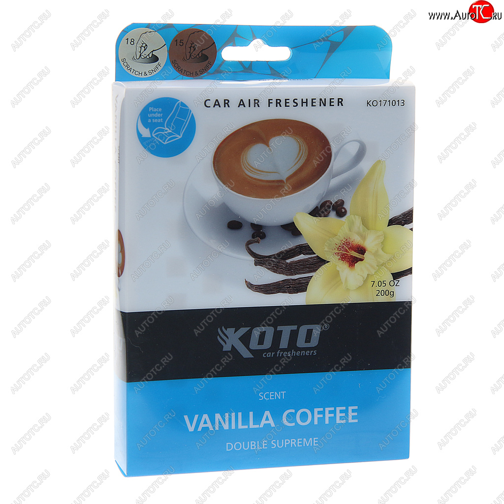 629 р. Ароматизатор под сиденье гелевый (Vanilla Coffee) 180г Double supreme KOTO KOTO ko171013  с доставкой в г. Керчь