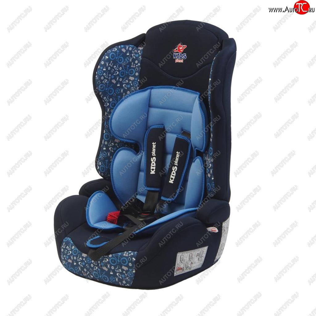 8 849 р. Автокресло детское 9-36кг (I-II-III) 1-12лет синий велосипед Isofix Sputnik KIDS PLANET SIGER kres2554  с доставкой в г. Керчь