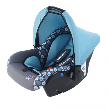 4 599 р. Автокресло детское 0-13кг (0+) 0-1.5лет лазурные слоны Luna SG321 KIDS PLANET SIGER kres2559  с доставкой в г. Керчь. Увеличить фотографию 2