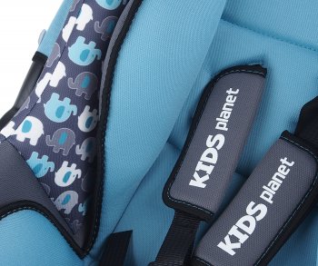 4 599 р. Автокресло детское 0-13кг (0+) 0-1.5лет лазурные слоны Luna SG321 KIDS PLANET SIGER kres2559  с доставкой в г. Керчь. Увеличить фотографию 4