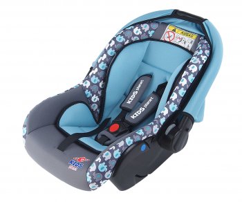4 599 р. Автокресло детское 0-13кг (0+) 0-1.5лет лазурные слоны Luna SG321 KIDS PLANET SIGER kres2559  с доставкой в г. Керчь. Увеличить фотографию 1