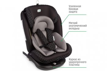 13 349 р. Автокресло детское 0-36кг (0+I-ll-IlI) 0-12лет dark Isofix Boss SMART TRAVEL SMART TRAVEL kres3580  с доставкой в г. Керчь. Увеличить фотографию 3