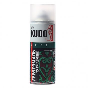 Грунт-эмаль по ржавчине красный RAL 3020 аэрозоль 520мл KUDO KUDO ku-313020