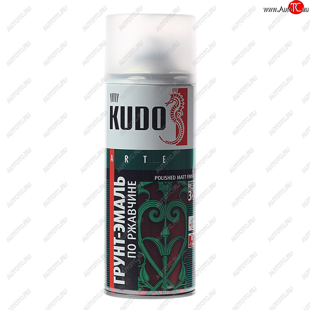 359 р. Грунт-эмаль по ржавчине красный RAL 3020 аэрозоль 520мл KUDO KUDO ku-313020  с доставкой в г. Керчь