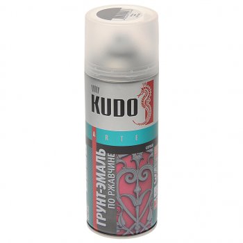 Грунт-эмаль по ржавчине серый RAL 7042 аэрозоль 520мл KUDO KUDO ku-317042