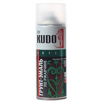 Грунт-эмаль по ржавчине белый RAL 9003 аэрозоль 520мл KUDO KUDO ku-319003