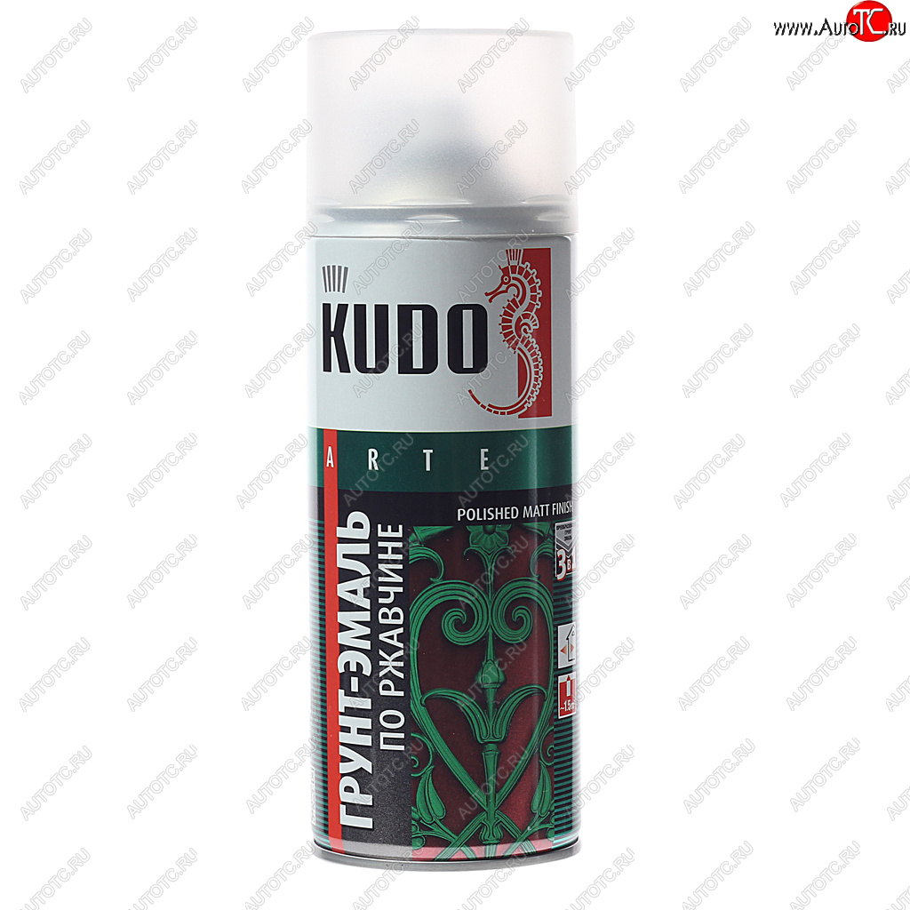 359 р. Грунт-эмаль по ржавчине белый RAL 9003 аэрозоль 520мл KUDO KUDO ku-319003  с доставкой в г. Керчь