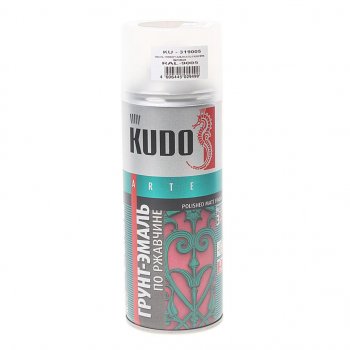Грунт-эмаль по ржавчине черный RAL 9005 аэрозоль 520мл KUDO KUDO ku-319005
