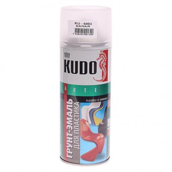 Грунт-эмаль для пластика белый RAL 9003 аэрозоль 520мл KUDO KUDO ku-6003