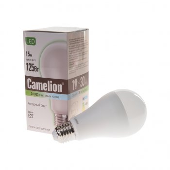 183 р. Лампа светодиодная E27 A60 15W (125W) 220V холодный BasicPower CAMELION CAMELION led15-a60845e27  с доставкой в г. Керчь. Увеличить фотографию 1
