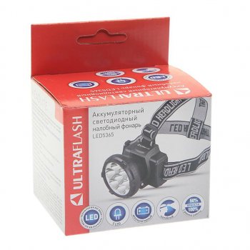 619 р. Фонарь налобный аккумуляторный ULTRAFLASH ULTRAFLASH led5365  с доставкой в г. Керчь. Увеличить фотографию 4