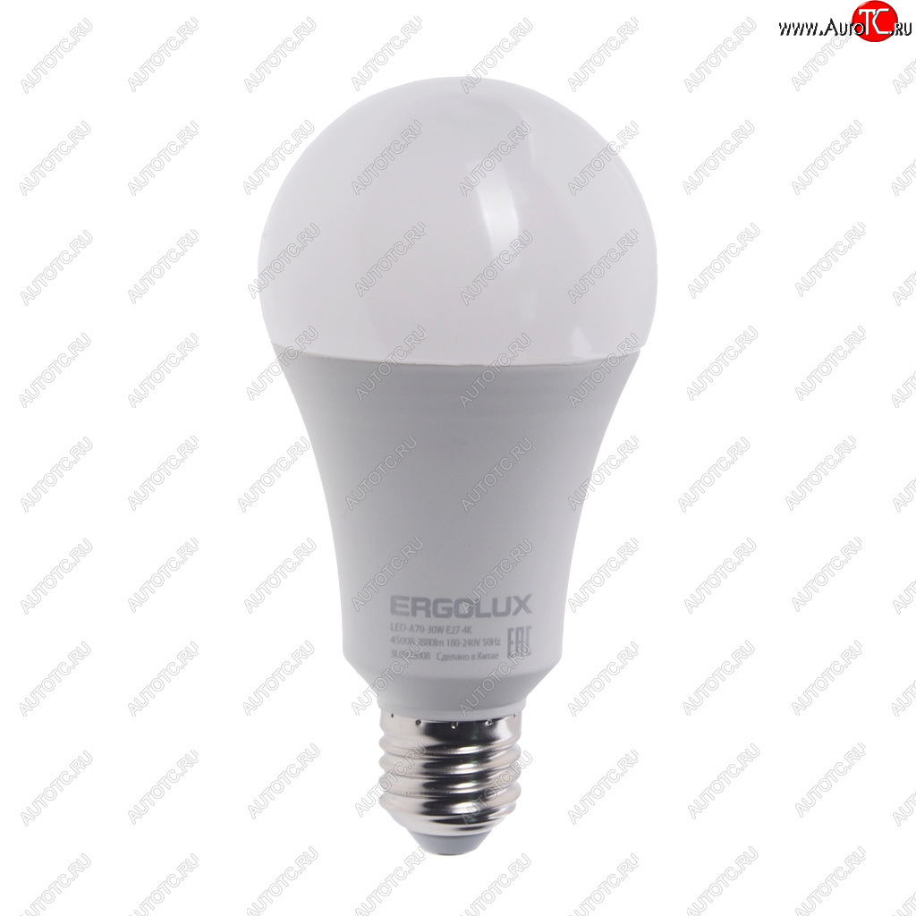 251 р. Лампа светодиодная E27 A70 30W (260W) 220V холодный ERGOLUX ERGOLUX led-a70-30w-e27-4k  с доставкой в г. Керчь