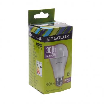 251 р. Лампа светодиодная E27 A70 30W (260W) 220V дневной свет ERGOLUX ERGOLUX led-a70-30w-e27-6k  с доставкой в г. Керчь. Увеличить фотографию 3