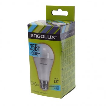 329 р. Лампа светодиодная E27 A70 35W (300W) 220V холодный ERGOLUX ERGOLUX led-a70-35w-e27-4k  с доставкой в г. Керчь. Увеличить фотографию 3