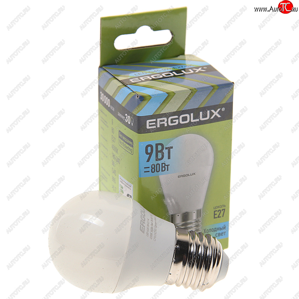 88 р. Лампа светодиодная Е27 G45 9W (80W) 220V холодный ERGOLUX ERGOLUX led-g45-9w-e27-4k  с доставкой в г. Керчь