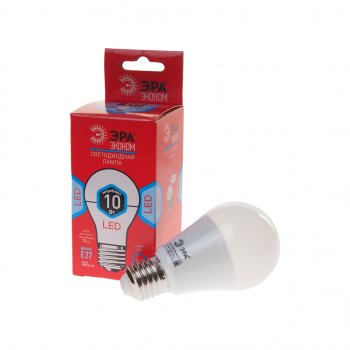70 р. Лампа светодиодная E27 A60 10W (70W) 220V холодный ECO ЭРА ЭРА led-smd-a60-10w-840-e27 eco  с доставкой в г. Керчь. Увеличить фотографию 1