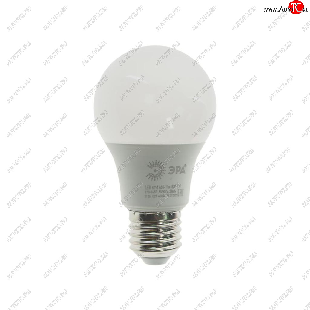92 р. Лампа светодиодная E27 A60 11W (110W) 220V холодный ЭРА ЭРА led-smd-a60-11w-840-e27  с доставкой в г. Керчь