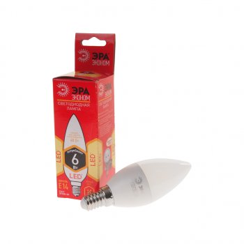 63 р. Лампа светодиодная E14 B35 6W (40W) 220V теплый ECO ЭРА ЭРА led-smd-b35-6w-827-e14 eco  с доставкой в г. Керчь. Увеличить фотографию 1
