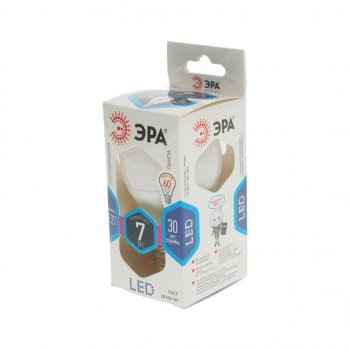 93 р. Лампа светодиодная E27 P45 7W (60W) 220V холодный ЭРА ЭРА led-smd-p45-7w-840-e27  с доставкой в г. Керчь. Увеличить фотографию 2