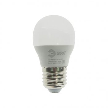 93 р. Лампа светодиодная E27 P45 7W (60W) 220V холодный ЭРА ЭРА led-smd-p45-7w-840-e27  с доставкой в г. Керчь. Увеличить фотографию 1