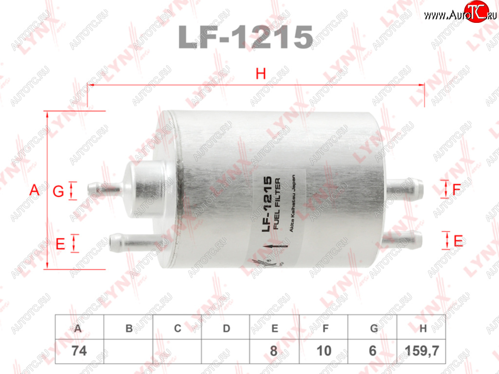 3 899 р. Фильтр топливный MERCEDES C (W204),E (W210,W202,W203,W220,W463) LYNX LYNX lf1215  с доставкой в г. Керчь