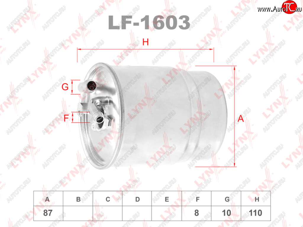 1 599 р. Фильтр топливный MERCEDES A (W169),C (W204),E (W211),ML (W164) LYNX LYNX lf1218  с доставкой в г. Керчь