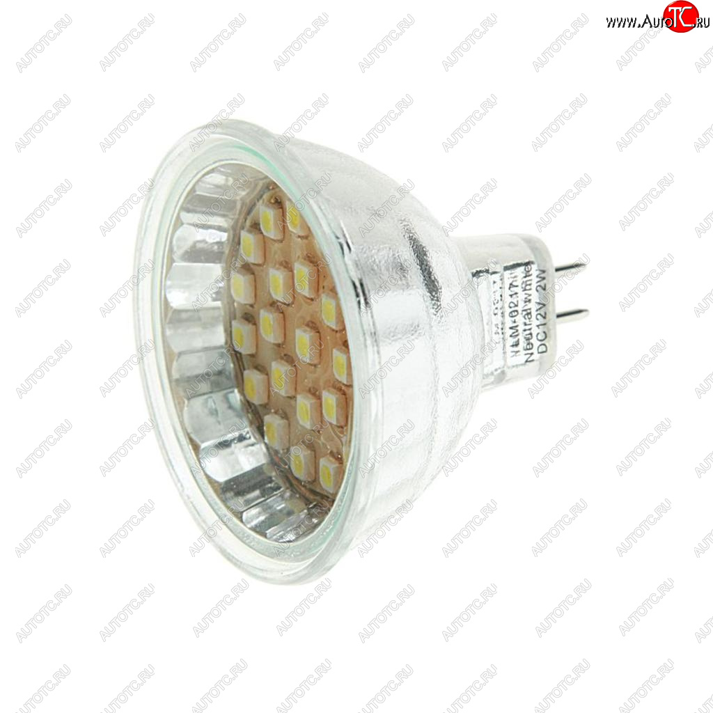 23 р. Лампа светодиодная 12V MR16 2W(20W) холодный MEGA LIGHTING MEGA LIGHTING lm-0217nw  с доставкой в г. Керчь