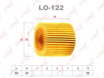 479 р. Фильтр масляный TOYOTA Auris,Corolla (09-) (1.6),Avensis (09-),Rav 4 LYNX LYNX lo122  с доставкой в г. Керчь. Увеличить фотографию 1