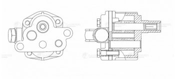3 899 р. Насос масляный ГАЗ-53 LUZAR LUZAR lop0305  с доставкой в г. Керчь. Увеличить фотографию 3