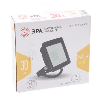 729 р. Светильник светодиодный 220V 30W 3000K черный ЭРА ЭРА lpr-023-0-30k-030  с доставкой в г. Керчь. Увеличить фотографию 3