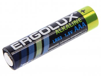 46 р. Батарейка AAA LR03 1.5V блистер 2шт. (цена за 1шт.) Alkaline ERGOLUX ERGOLUX lr03 bl-2  с доставкой в г. Керчь. Увеличить фотографию 1
