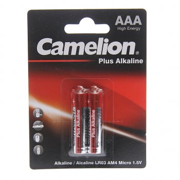 71 р. Батарейка AAA LR03 1.5V блистер 2шт. (цена за 1шт.) Alkaline Plus CAMELION CAMELION lr03-bp2  с доставкой в г. Керчь. Увеличить фотографию 3