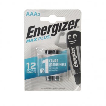 122 р. Батарейка AAA LR03 1.5V блистер 2шт. (цена за 1шт.) Alkaline Maximum ENERGIZER ENERGIZER lr03m bc2  с доставкой в г. Керчь. Увеличить фотографию 1