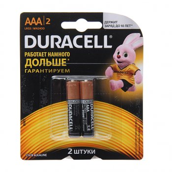 185 р. Батарейка AAA LR03 1.5V блистер 2шт. (цена за 1шт.) Alkaline Basic DURACELL DURACELL lr03n-2bl  с доставкой в г. Керчь. Увеличить фотографию 1