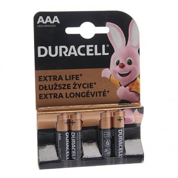 174 р. Батарейка AAA LR03 1.5V блистер 4шт. (цена за 1шт.) Alkaline Basic DURACELL DURACELL lr03n-4bl  с доставкой в г. Керчь. Увеличить фотографию 3
