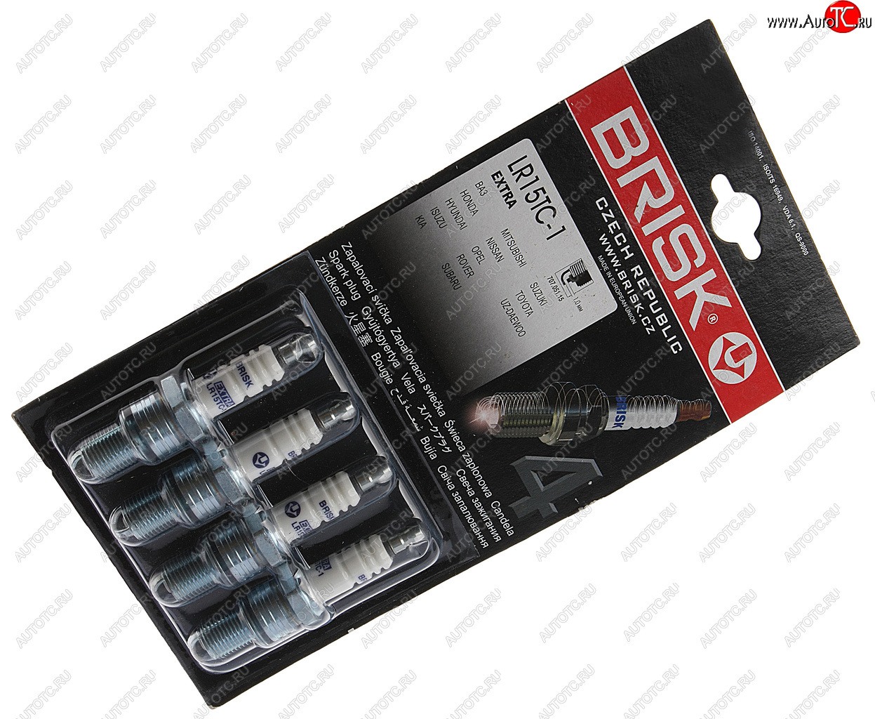 1 279 р. Свеча зажигания ВАЗ-2111 V8 BRISK LR15TC-1 EXTRA комплект BRISK lr15tc-1  с доставкой в г. Керчь