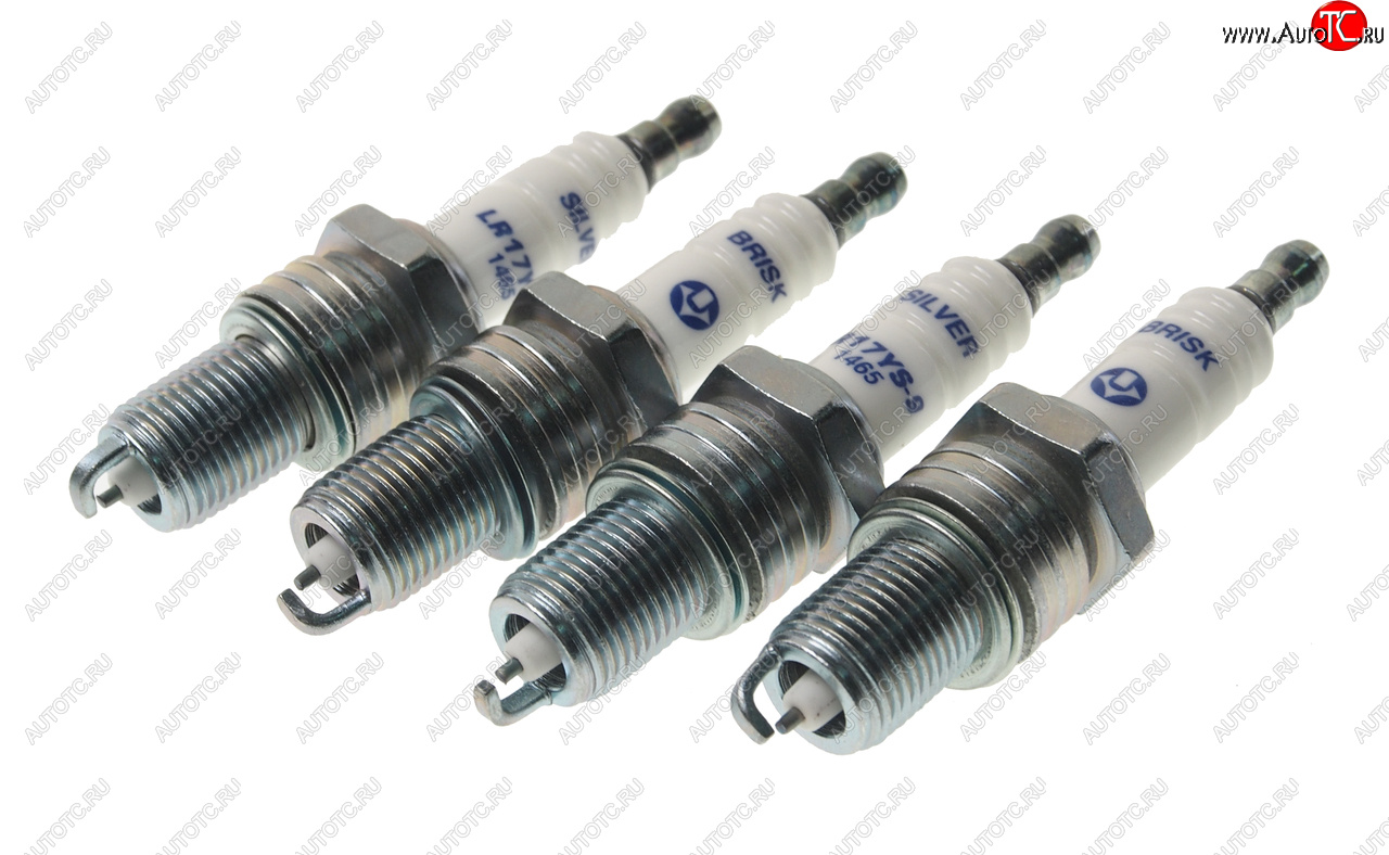 1 329 р. Свеча зажигания ЗМЗ-406 BRISK LR17YS-9 Silver (газ. оборудование) комплект BRISK lr17ys-9  с доставкой в г. Керчь