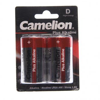 270 р. Батарейка D LR20 1.5V блистер 2шт. (цена за 1шт.) Alkaline Plus CAMELION CAMELION lr20-bp2  с доставкой в г. Керчь. Увеличить фотографию 3