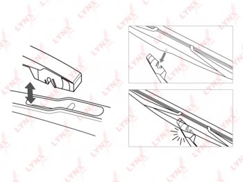 529 р. Щетка стеклоочистителя NISSAN Almera (00-11) PEUGEOT 106 (96-04) задняя LYNX LYNX lr35c  с доставкой в г. Керчь. Увеличить фотографию 2