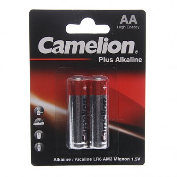 71 р. Батарейка AA LR6 1.5V блистер 2шт. (цена за 1шт.) Alkaline Plus CAMELION CAMELION lr6-bp2  с доставкой в г. Керчь. Увеличить фотографию 3