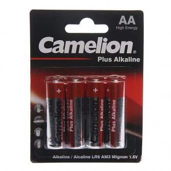 65 р. Батарейка AA LR6 1.5V блистер 4шт. (цена за 1шт.) Alkaline Plus CAMELION CAMELION lr6-bp4  с доставкой в г. Керчь. Увеличить фотографию 3