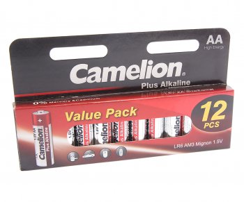 53 р. Батарейка AA LR6 1.5V блистер 12шт. (цена за 1шт.) Alkaline Plus CAMELION CAMELION lr6-hp12  с доставкой в г. Керчь. Увеличить фотографию 2