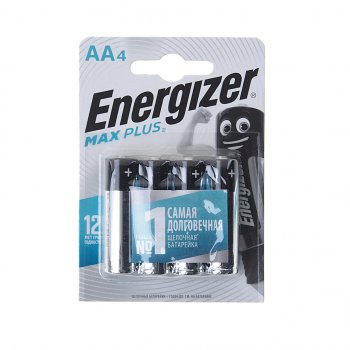 159 р. Батарейка AA LR6 1.5V блистер 4шт. (цена за 1шт.) Alkaline Max Plus ENERGIZER ENERGIZER lr6m bc4  с доставкой в г. Керчь. Увеличить фотографию 1