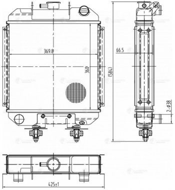 22 899 р. Радиатор МТЗ-320 алюминиевый дв.LOMBARDINI LPW1503CHD LUZAR LUZAR lrc0624  с доставкой в г. Керчь. Увеличить фотографию 4