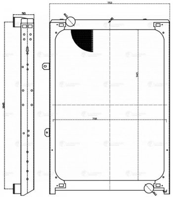38 999 р. Радиатор SHACMAN (SHAANXI) F2000,F3000,X3000 (дв.WP10,12) алюминиевый LUZAR LUZAR lrc3064  с доставкой в г. Керчь. Увеличить фотографию 3