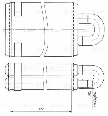 6 549 р. Радиатор отопителя ПАЗ,ЛиАЗ (фронтальный) блок LUZAR LUZAR lrh0303  с доставкой в г. Керчь. Увеличить фотографию 7