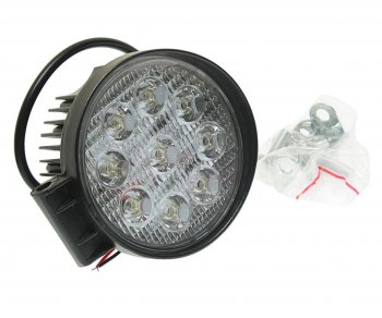 999 р. Фара рабочего света круглая 115х115x55мм 27Вт (9 светодиодов) LED LT LED TECHNOLOGY lt-1227rf  с доставкой в г. Керчь. Увеличить фотографию 1