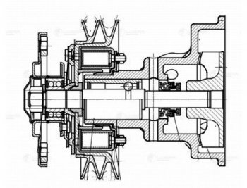 17 549 р. Насос водяной Д-245.7Е3 ГАЗ 2-х ручьевой с муфтой 24V с доп. КГ 12 под ЖМТ LUZAR LUZAR lwp06154  с доставкой в г. Керчь. Увеличить фотографию 4